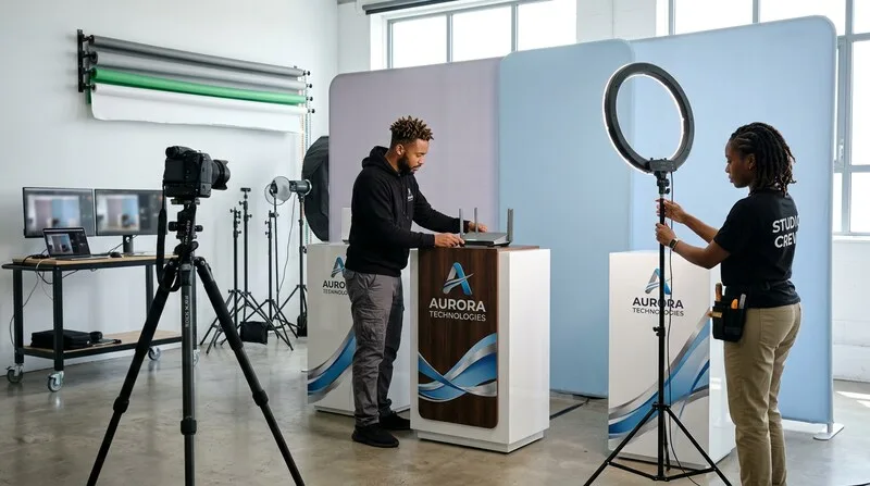 Aurora Technologies Video Shoot Studio Ringlight Produktion Brand