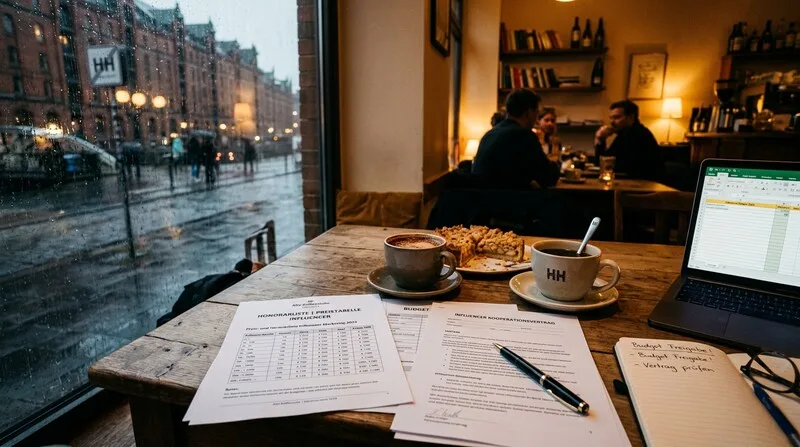 Influencer pricing rates budget contract costs agency table overview