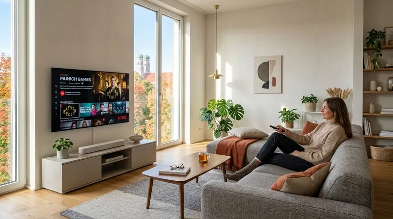 Streaming Linear Tv Vergleich Sofa Fernseher Modern Werbung Abend